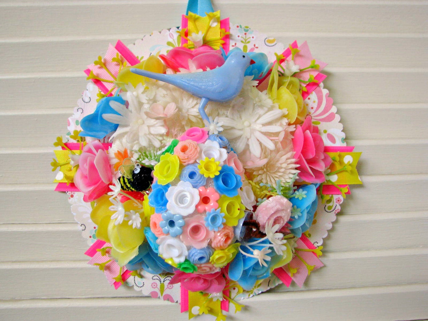 Vintage Springtime Bird Corsage Decoration