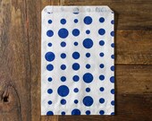 100 polka dot bags - 5 X 7 - candy, treat, or gift - blue and white