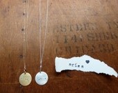 Aries. Zodiac Constellation Pendant Necklace