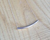 sterling silver bar necklace