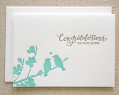 Love Birds Letterpress Card