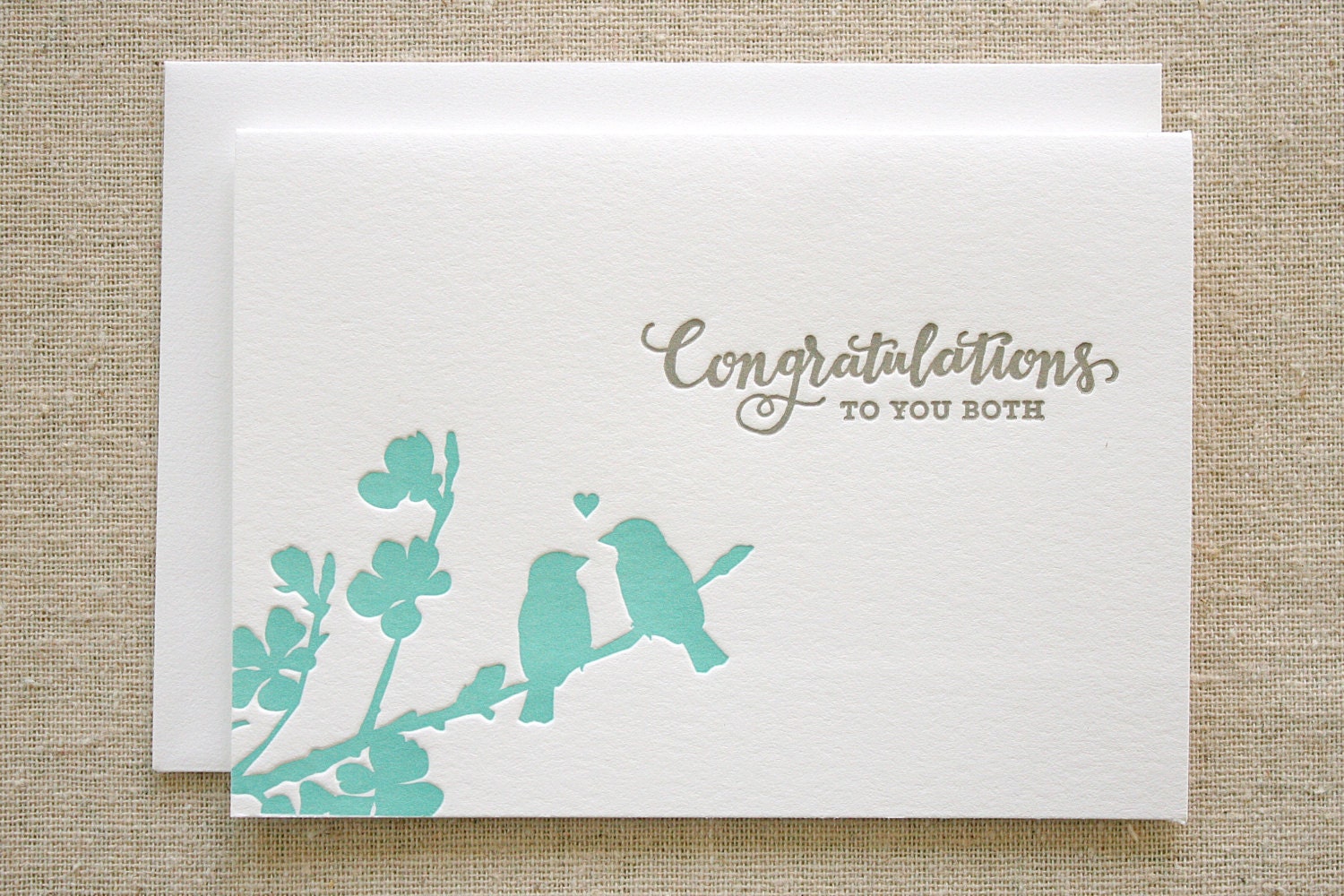 Love Birds Letterpress Card