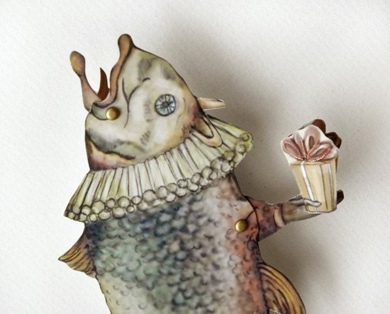 Crankbunny Fish Ears Paper Puppet Doll