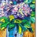 Hydrangea Painting B. Sasik Original Oil Painting  Garden ART