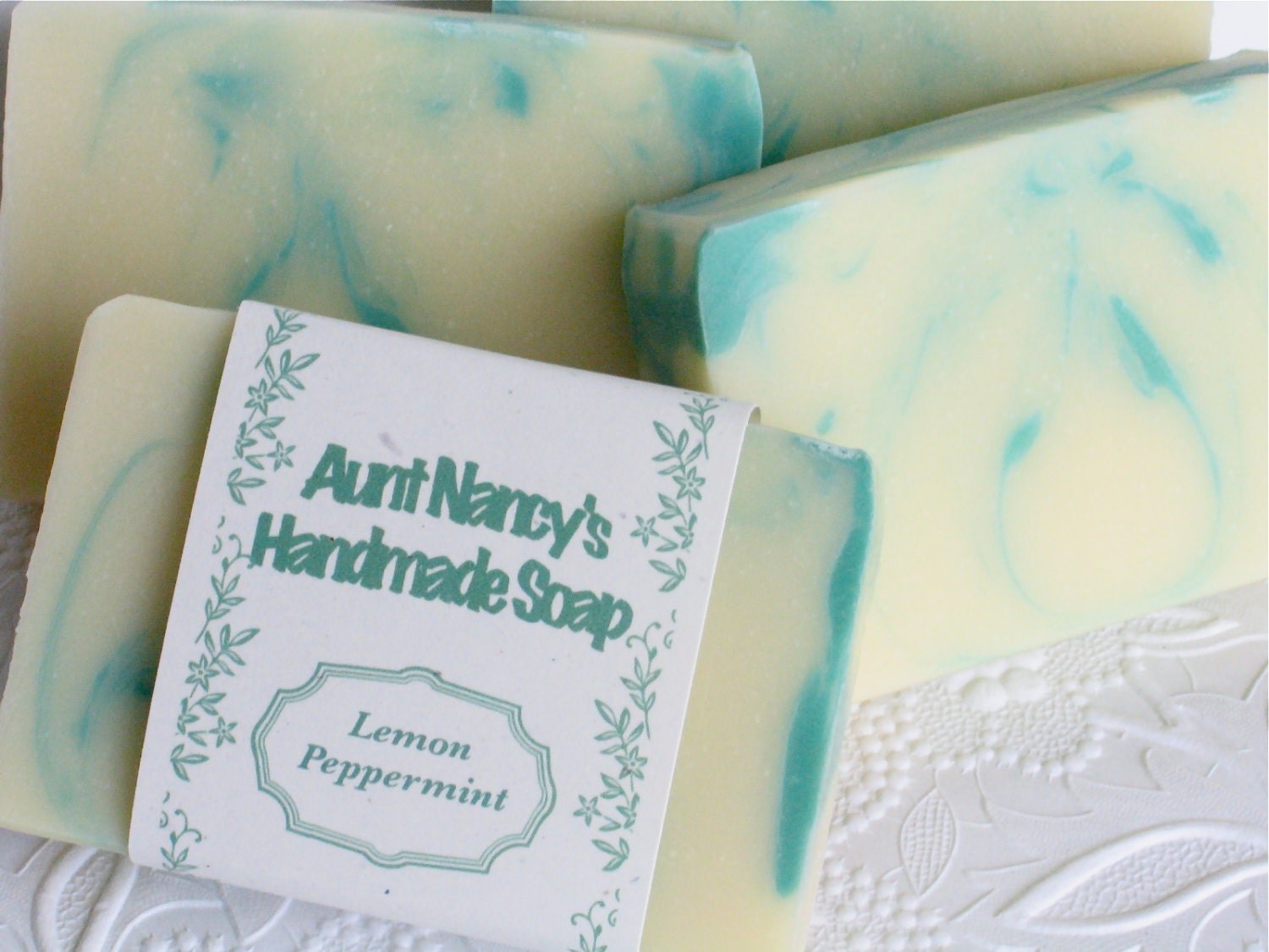 Lemon Peppermint Soap Handmade Olive Oil Soap