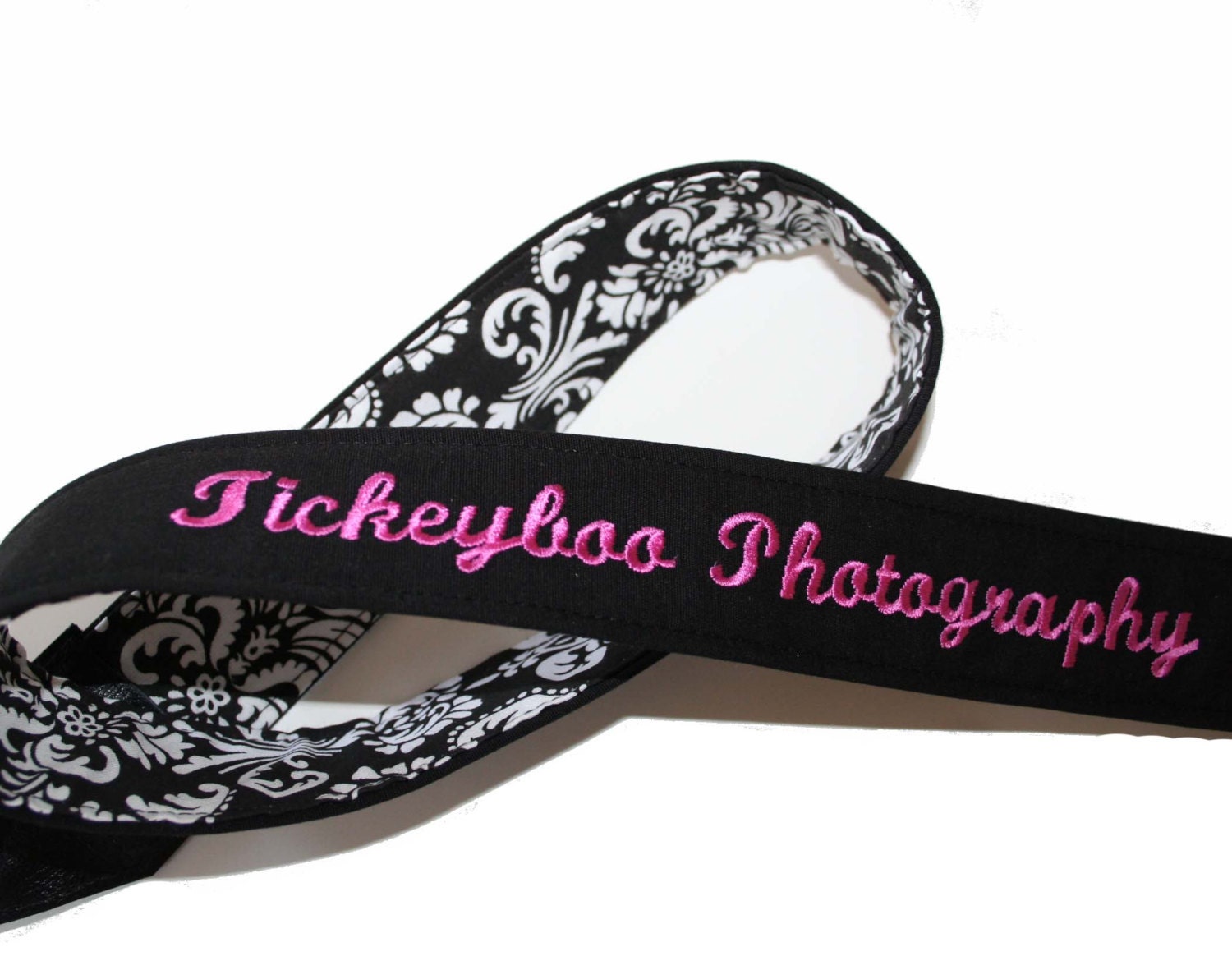 Camera Strap - Custom Embroidery - Black - For DSLR, SLR Your choice of lining -Made to Order by Howard Avenue
