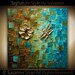 ORIGINAL Dragonfly Palette Knife Painting Abstract Contemporary Fine Art textured modern brown blue Art