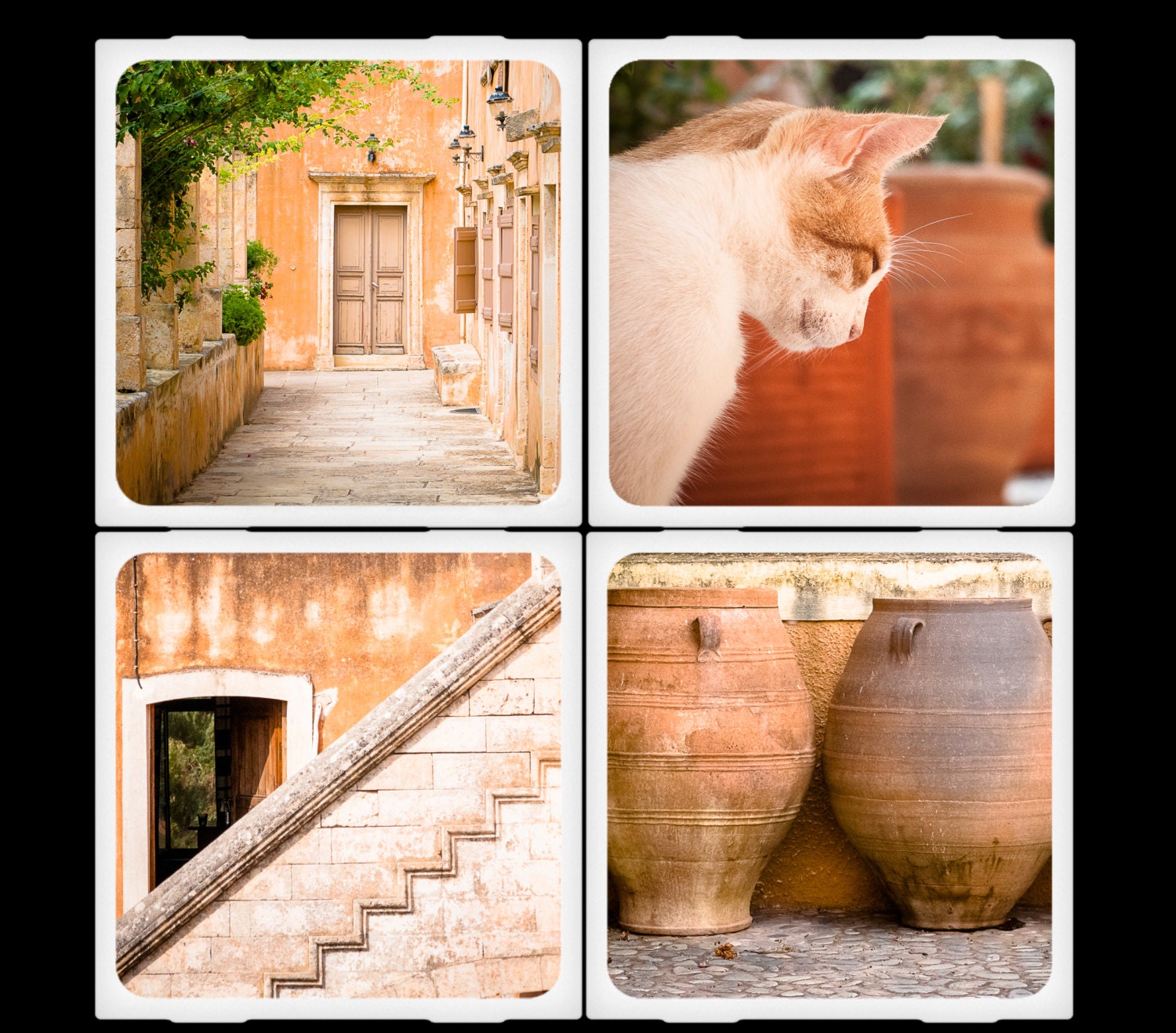 Eyeshoot The Beauty of Crete Ceramic Coaster Set