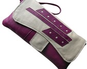 Entourage Wristlet- Made of Mixed Reclaimed Leathers