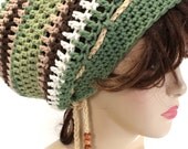 Slouchy Beanie Style Crochet Dreads Tam Hippie Hat  - You pick the Colors
