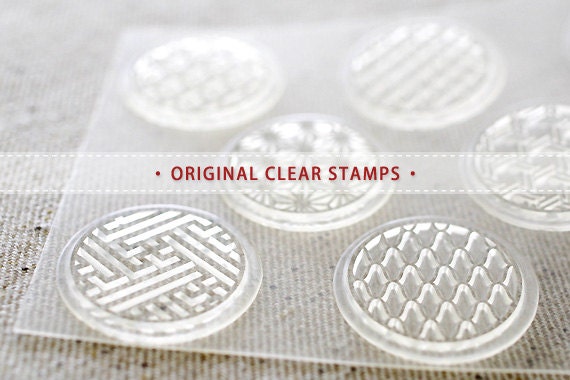 17 - ORIGINAL CLEAR STAMPS - Japanese tradition pattern circle type