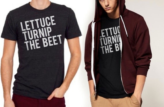 lettuce turnip the beet - unisex sizes S, M, L, or XL - dark grey heather