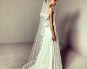 Alençon Lace Bridal Veil Long