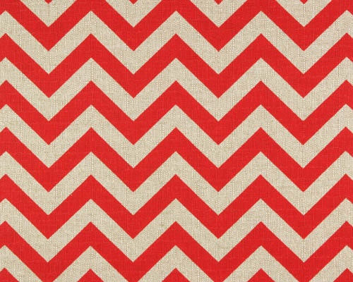 Home Decor FABRIC - Chevron - Red Taupe