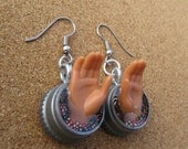 Upcycled Barbie Doll Hands - silver caps