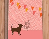 congrats card / funny greeting card / dog