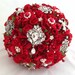 The Victoria Red Rose Artificial Bouquet and Clutch Purse