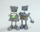 Silver Robot Cake Topper