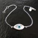 Lucky Evil Eye Bracelet - Sterling Silver And Mother of Pearl, Celebrity Style Jewelry
