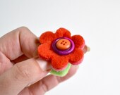 Flower Fairy Ring - Red and pinkl (SMALL) (WOW050113-2)