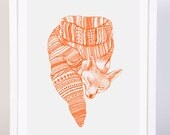 Fox in snow, Fox Print, Art Print