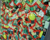 Green and Orange Mosaic on Slate