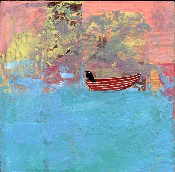 Harborside an  original mixed media painting