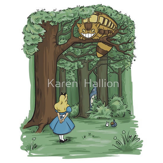 individual die cut My Neighbor in Wonderland sticker