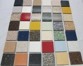 AB80 Lot of Composite Marble Flooring Samples Assorted Colors