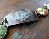 tip top - vintage tin and mixed media bracelet