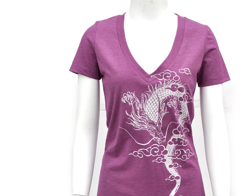 Year of dragon V neck T shirts