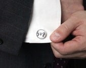 Custom Initial Cufflinks - Calligraphy Wedding Cuff Links with EmDashPaperCo  - Alphabet Letter Cufflinks for Groom, Groomsmen, Dad