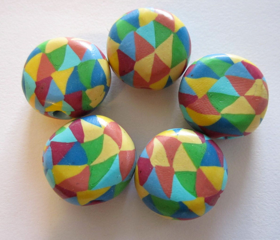 Harlequin Handmade Polymer Clay Beads Supplies
