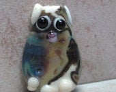 Hey Kitty Handmade Lampwork Glass Cat Focal Bead
