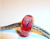 Luccicare Lampwork Bead - Pink Fantasy -  Lined with Sterling Silver