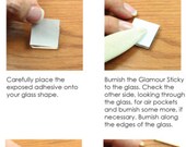 50 Pack Glass Pendant Adhesive. Alternative to Glaze for Pendant Trays. Dry Adhesive. Glamour Stickies.