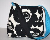 Diaper Bag Book Purse Tote Shoulder Bag Handbag  Hobo MARKET BAG lots of pkts Sofia Turquoise / Messenger strap  XcessRize Designs