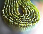 Vesuvianite, Rondelle, Green aka vessonite, vasonite, vassonite