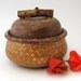 Small Jar with Twig Handle - Honeycomb Series - Wheel Thrown Stoneware