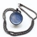 Blue Sky And Clouds Pendant, Gunmetal Black, Photography, Necklace, Photo Jewelry