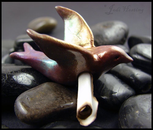 Beadworx - Polymer Clay Messenger - Love Dove
