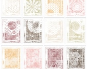 Instant Download Printable Digital Art Journal or Scrapbook Papers - Set of 36 - JPG and PDF (1006)