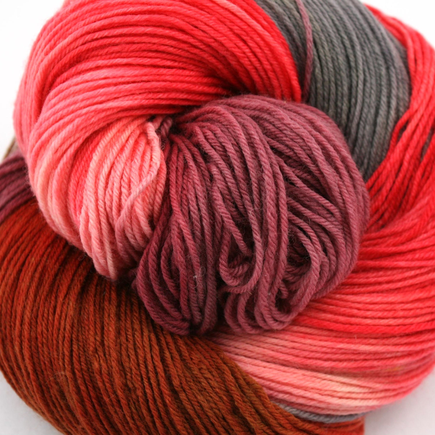 Hand Painted Merino Cashmere Sock Yarn 435 yds 100g Tompkins Square