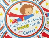 Superhero - Birthday Party Favor Tags