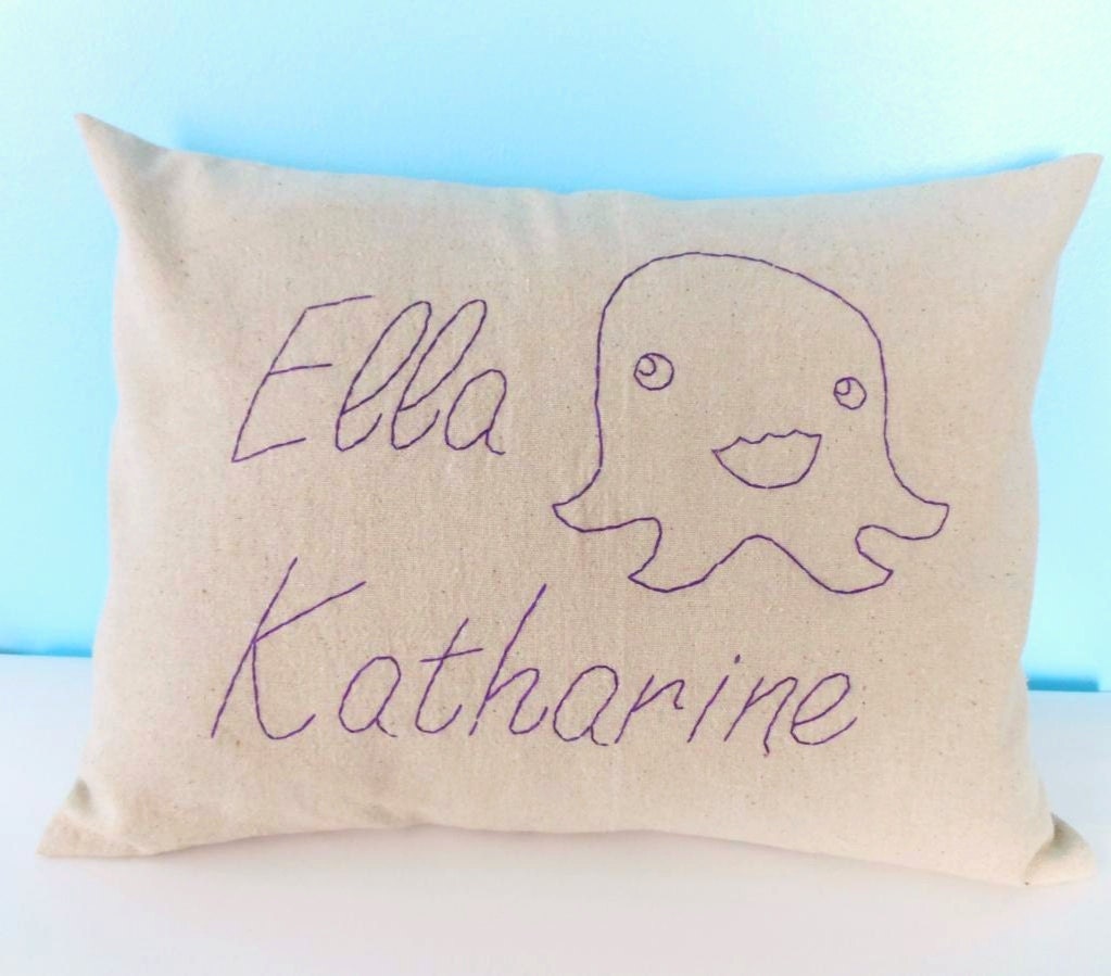 Pillow Case - Personalized - Nursery Decor - 12x16 Pillow Cover - Envelope Style Back