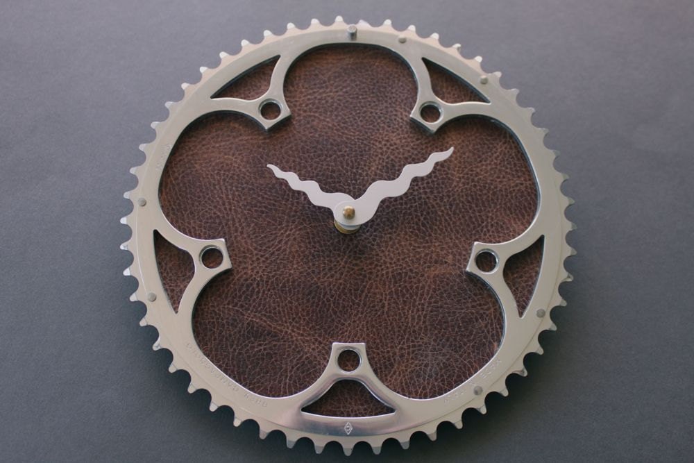 bicycle clock - campagnolo brown