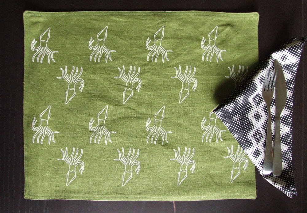 Placemats - Squid Linens placemat set of 4