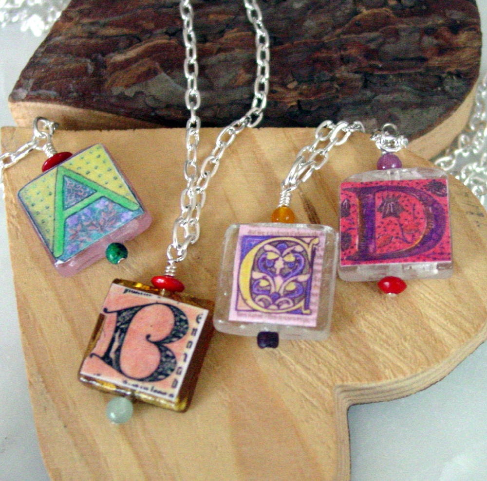 Medieval Manuscript Initial Pendant D