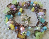 Spring Tea Party Pastel Charm Bracelet