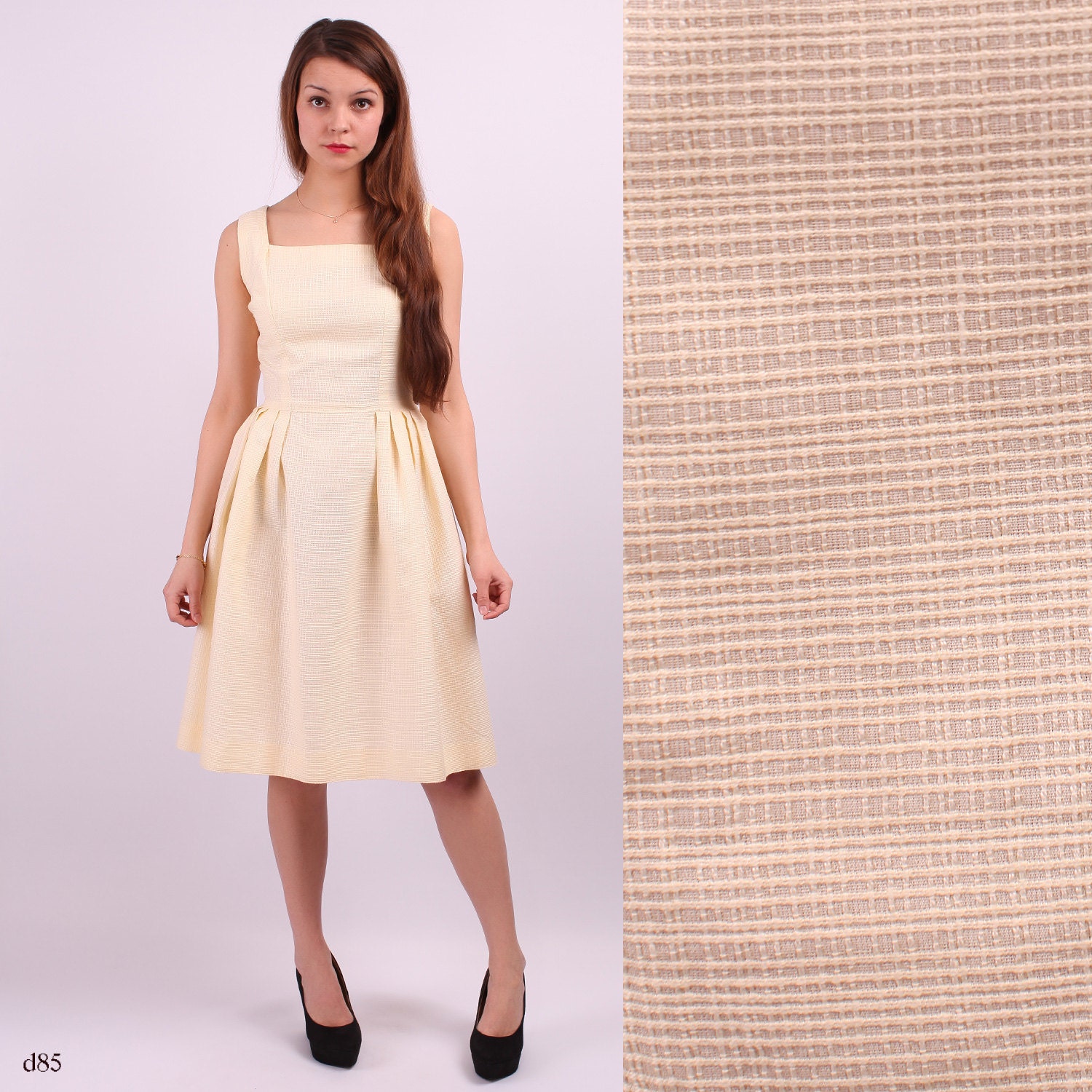 50s Summer Dress / 50s Cocktail Dress / sz XS